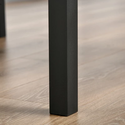 HOMCOM 3 Piece Industrial Counter Height Dining Table Set, Bar Table & Chairs With Steel Legs & Footrests 4 HOMCOM 3 Piece Industrial Counter Height Dining Table Set, Bar Table & Chairs With Steel Legs & Footrests - Image 4