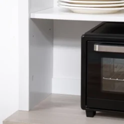 HOMCOM 70" Kitchen Buffet Hutch With 3-Tier Shelving, Freestanding Storage Pantry Cabinet With Adjustable Shelves, Countertop, White 9 HOMCOM 70" Kitchen Buffet Hutch With 3-Tier Shelving, Freestanding Storage Pantry Cabinet With Adjustable Shelves, Countertop, White -Homcom GUEST c9973eae b34b 4fa2 b8a7 484e213183c8