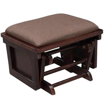 HOMCOM Nursery Glider Rocking Chair With Ottoman, Thick Padded Cushion Seating And Wood Base 5 HOMCOM Nursery Glider Rocking Chair With Ottoman, Thick Padded Cushion Seating And Wood Base - Image 5