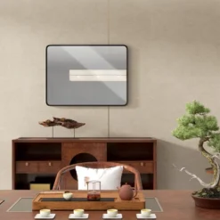 HOMCOM Aluminum Frame Wall Mounted Mirror, Decorative Rectangular Wall Mirror (Horizontal/Vertical) -Homcom GUEST cbc5114c a448 4c18 94af 0b5531588794