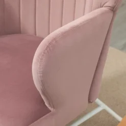 HOMCOM Accent Rocking Chairs, Upholstered Nursery Glider Rocker, Modern Armchair, Wingback Chair For Living Room And Bedroom, Pink -Homcom GUEST cd399707 8bd9 4efd a903 1b3902e94f75