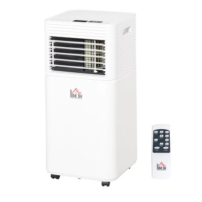 HOMCOM 7000 BTU Mobile Portable Air Conditioner For Cooling, Dehumidifier, And Ventilating With Remote Control, For Home Office, White 3 HOMCOM 7000 BTU Mobile Portable Air Conditioner For Cooling, Dehumidifier, And Ventilating With Remote Control, For Home Office, White - Image 3