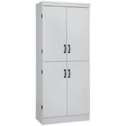 HOMCOM 70" 4-Door Kitchen Pantry, Freestanding Storage Cabinet, 6-tier Cupboard With Adjustable Shelves For Living Room -Homcom GUEST ce8cb552 ee2c 49ed bf8a f274012fc3a3