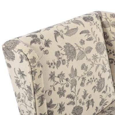 HomCom Upholstered Armless Accent Chair Leisure Side Chair With Wingback Design 6 HomCom Upholstered Armless Accent Chair Leisure Side Chair With Wingback Design - Image 6