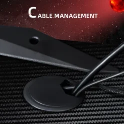 HOMCOM 48 Inch Gaming Desk With Large Tabletop, Racing Computer Desk With Cup Holder And Headphone Hook, Black / Red -Homcom GUEST d49fa2f9 4328 4375 bcfd ba9085aeb250