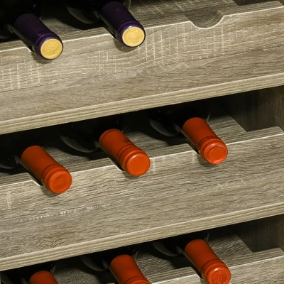 HOMCOM Modern Buffet Cabinet With Sliding Door, Wine Bar Cabinet With Storage, Kitchen/Dining Room Storage Cabinet With Shelves, Gray 5 HOMCOM Modern Buffet Cabinet With Sliding Door, Wine Bar Cabinet With Storage, Kitchen/Dining Room Storage Cabinet With Shelves, Gray - Image 5