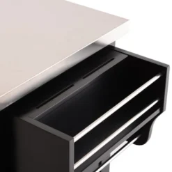 HOMCOM Rolling Kitchen Island Utility Trolley, Storage Cart On Wheels With Drawer, Spice Rack, Black -Homcom GUEST d6d90e1e 100c 4a3d aade fef5505eeb6a