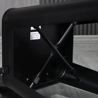 HOMCOM 3 Piece Industrial Dining Table Set, Counter Height Bar Table & Chairs Set With Footrests For Bistro, Pub 5 HOMCOM 3 Piece Industrial Dining Table Set, Counter Height Bar Table & Chairs Set With Footrests For Bistro, Pub - Image 5