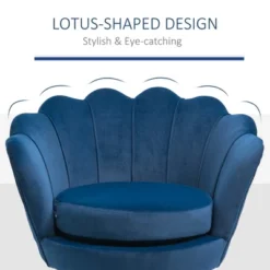 HomCom Elegant Velvet Upholstered Accent Leisure Club Chair With Gold Metal Legs -Homcom GUEST d82b585e 3da8 4dc5 88b0 ed97c7dde64b