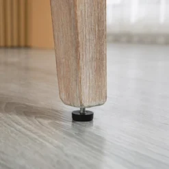 HOMCOM Counter Height Bar Stools Set Of 2, Upholstered 26.75" Seat Height Barstools, Breakfast Chairs With Nailhead-Trim & Tufted Back, Wood Legs -Homcom GUEST d830e2b8 20d1 440c b6a8 4bbcc11a11fb