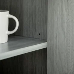 HOMCOM Industrial Buffet Cabinet, Kitchen Sideboard With Metal Grid Flip Drawer, 2-Tier Cabinet, Adjustable Shelf For Living Room, Dining Room, Gray -Homcom GUEST d9679d9f 0df8 48b7 83c0 1f96f3872cba