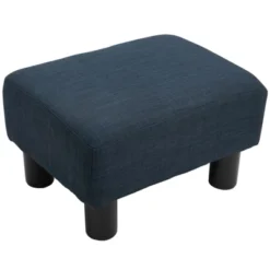 HOMCOM 16” Cube Modern Linen Fabric Pouf Footrest Ottoman -Homcom GUEST da72df51 e346 4a55 8d6f 5fd1585bf339