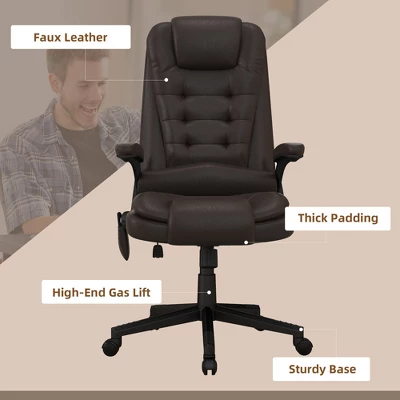 HOMCOM High-Back Massage Office Chair, Heated Reclining Computer Chair With Remote 5 HOMCOM High-Back Massage Office Chair, Heated Reclining Computer Chair With Remote - Image 5