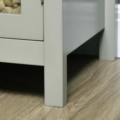 HOMCOM Kitchen Sideboard, Storage Buffet Cabinet With Open Shelf, Glass Door Cabinet And Adjustable Shelf For Living Room, Gray 8 HOMCOM Kitchen Sideboard, Storage Buffet Cabinet With Open Shelf, Glass Door Cabinet And Adjustable Shelf For Living Room, Gray -Homcom GUEST db34402e 9f86 4f17 aa10 266351c5a107