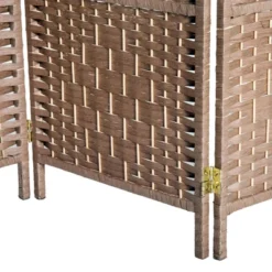 HOMCOM 6' Tall Wicker Weave 3 Panel Room Divider Privacy Screen - Natural 8 HOMCOM 6' Tall Wicker Weave 3 Panel Room Divider Privacy Screen - Natural -Homcom GUEST dc1e5a4a 7bd2 4a96 9d13 cc5cf39f51fa