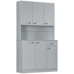 HOMCOM 71" Freestanding Buffet With Hutch, Kitchen Pantry, Cupboard With 6 Doors, 3 Adjustable Shelves, And 1 Drawer 11 HOMCOM 71" Freestanding Buffet With Hutch, Kitchen Pantry, Cupboard With 6 Doors, 3 Adjustable Shelves, And 1 Drawer -Homcom GUEST dc416202 327a 49d4 8293 f1fd37076d39