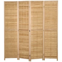 HOMCOM Room Divider, 5.5' Tall Bamboo Portable Folding Privacy Screens, Hand-Woven Double Side Partition Wall Dividers For Home, Natural -Homcom GUEST dd0cd0bd bdf4 41f3 9b17 91b57f26c7fd