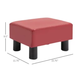 HomCom Modern 15" Rectangular Faux Leather Ottoman Footrest -Homcom GUEST dd387e02 3ad2 4bc9 a98f a000ae7e9671
