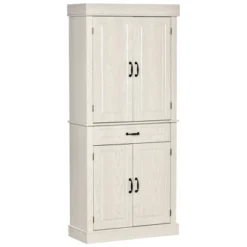 HOMCOM 71" Freestanding Kitchen Pantry With 4 Doors, And 2 Large Cabinets, Tall Storage Cabinet With Wide Drawer For Kitchen Dining Room -Homcom GUEST dfa47c29 ed98 4450 952d 738937fede60