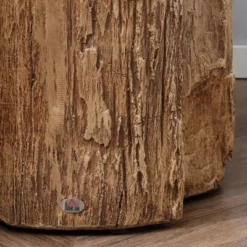 HOMCOM Tree Stump Stool, Decorative Side Table With Round Tabletop, Concrete End Table With Wood Grain Finish, For Indoors And Outdoors, Natural -Homcom GUEST e29d0f08 c495 403d be2e 471a877932fa