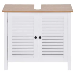 HOMCOM Under-Sink Storage Cabinet With Double Layers Bathroom Cabinet Space Saver Organizer 2 Door Floor Cabinet, White 7 HOMCOM Under-Sink Storage Cabinet With Double Layers Bathroom Cabinet Space Saver Organizer 2 Door Floor Cabinet, White -Homcom GUEST e38841d9 a789 4b9c a68c 1fd52cd503a1