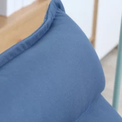 HOMCOM Swivel Floor Chair With Back Support, Microfiber Adjustable Video Gaming Chair For Reading, Lounging, Meditating, Blue -Homcom GUEST e456b4d6 89b2 4370 b199 43c131d659e1