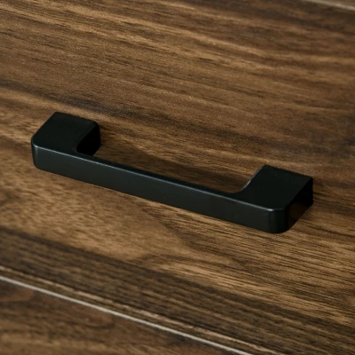 HOMCOM Rustic Kitchen Sideboard, Serving Buffet Storage Cabinet With Adjustable Shelves, Glass Doors, And 2 Drawers For Living Room 4 HOMCOM Rustic Kitchen Sideboard, Serving Buffet Storage Cabinet With Adjustable Shelves, Glass Doors, And 2 Drawers For Living Room - Image 4