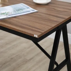 HOMCOM Industrial Bar Table With Steel Frame, Counter Height Table Pub Table For Kitchen Dining Room Cafe, Brown/Black 9 HOMCOM Industrial Bar Table With Steel Frame, Counter Height Table Pub Table For Kitchen Dining Room Cafe, Brown/Black -Homcom GUEST e78e500c 0139 4fcf 9f47 0bc186ed72ff