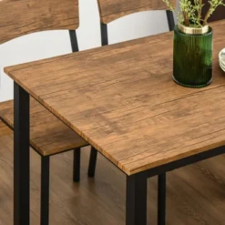 HOMCOM 5 Piece Modern Industrial Dining Table And Chairs Set For Small Space, Kitchen, Dining Room 9 HOMCOM 5 Piece Modern Industrial Dining Table And Chairs Set For Small Space, Kitchen, Dining Room -Homcom GUEST ea2a1d65 23f3 42ed 88c9 f6215f0cbe91