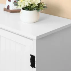 HOMCOM 48.5" Farmhouse Kitchen Pantry, Floor Storage Cabinet, Cupboard Organizer With Adjustable Shelves And 4-Doors For Dining Room 13 HOMCOM 48.5" Farmhouse Kitchen Pantry, Floor Storage Cabinet, Cupboard Organizer With Adjustable Shelves And 4-Doors For Dining Room -Homcom GUEST eab188c9 999f 445e 9e88 c81529b74217