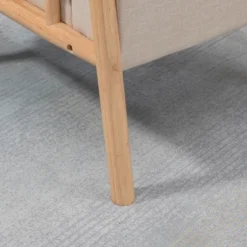 HOMCOM Accent Chair, Upholstered Arm Chair For Living Room Furniture, Comfy Chair For Bedroom, Living Room Chair, Set Of 2, Beige -Homcom GUEST f09c0e7b bdc5 44e3 ae24 ffcf3e9273f8