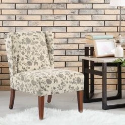 HomCom Upholstered Armless Accent Chair Leisure Side Chair With Wingback Design 14 HomCom Upholstered Armless Accent Chair Leisure Side Chair With Wingback Design -Homcom GUEST f1067aa5 b12a 4305 9522 ed6f2847b2ed