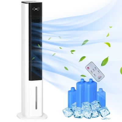 HOMCOM Portable Evaporative Air Cooler, Ice Cooling Fan Water Conditioner Unit With 3 Modes, 3 Speeds, Remote Control, Timer, And Oscillation 6 HOMCOM Portable Evaporative Air Cooler, Ice Cooling Fan Water Conditioner Unit With 3 Modes, 3 Speeds, Remote Control, Timer, And Oscillation - Image 6