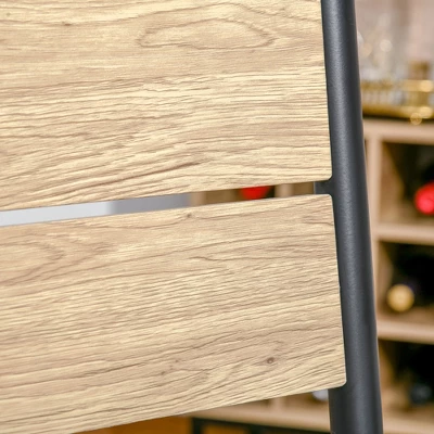 HOMCOM Rustic Country Wood Top 3 Piece Kitchen Table Dining Set With 2 Matching Chairs & Versatile Design For Small Space 6 HOMCOM Rustic Country Wood Top 3 Piece Kitchen Table Dining Set With 2 Matching Chairs & Versatile Design For Small Space - Image 6