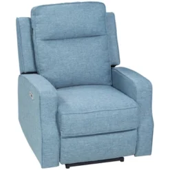 HOMCOM Electric Power Recliner Armchair With USB Charging Station, Sofa Recliner With Linen Upholstered Seat And Retractable Footrest, Blue 7 HOMCOM Electric Power Recliner Armchair With USB Charging Station, Sofa Recliner With Linen Upholstered Seat And Retractable Footrest, Blue -Homcom GUEST f99e5531 8ab5 4633 8645 fb0763833ddc