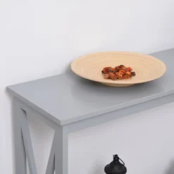 HOMCOM 2-Tier Console Table, Sofa Side Table With Storage Shelf, X Design For Entryway, Living Room, And Hallway -Homcom GUEST f9b36b41 f3a5 4294 b995 3c628dcd169e